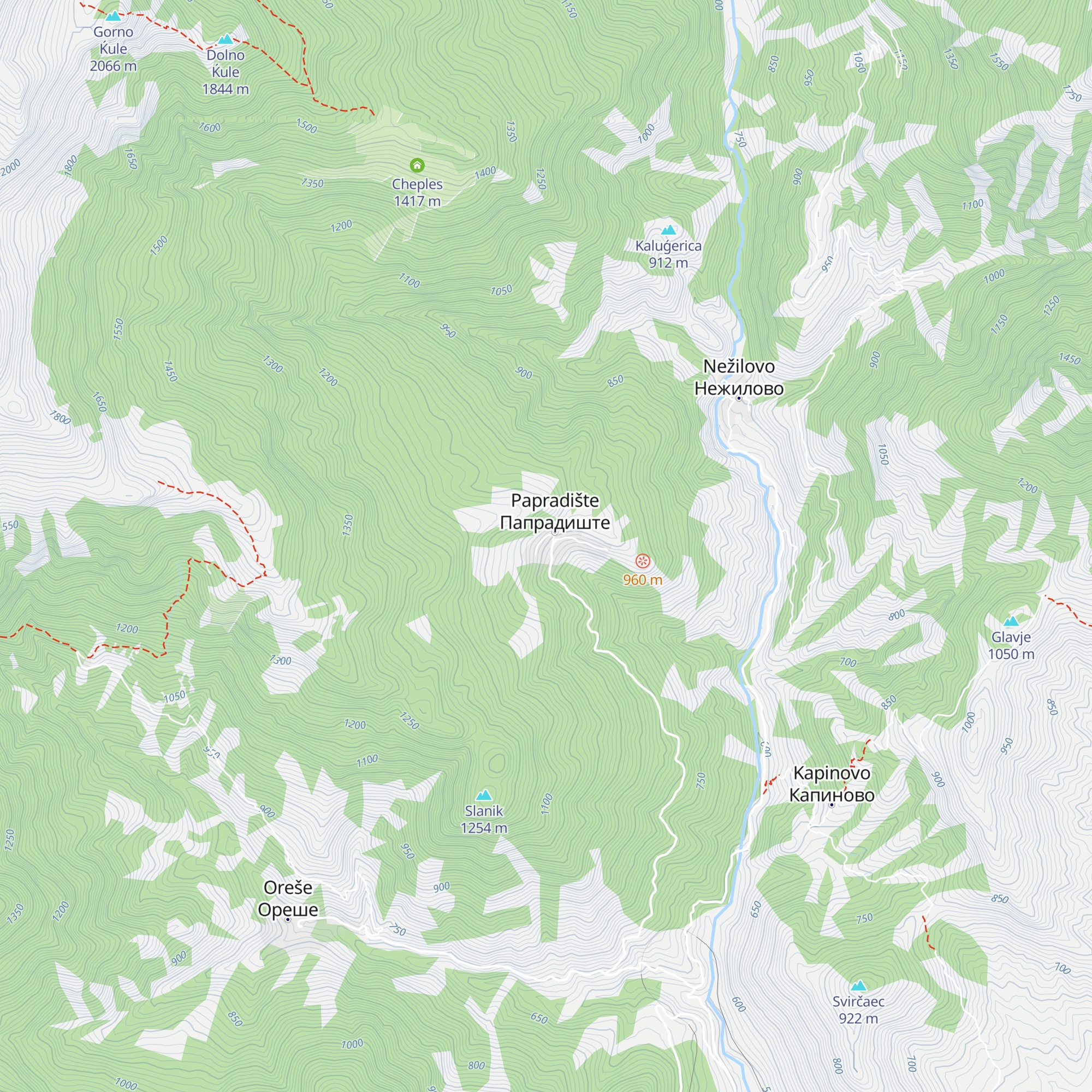 Papradishte map