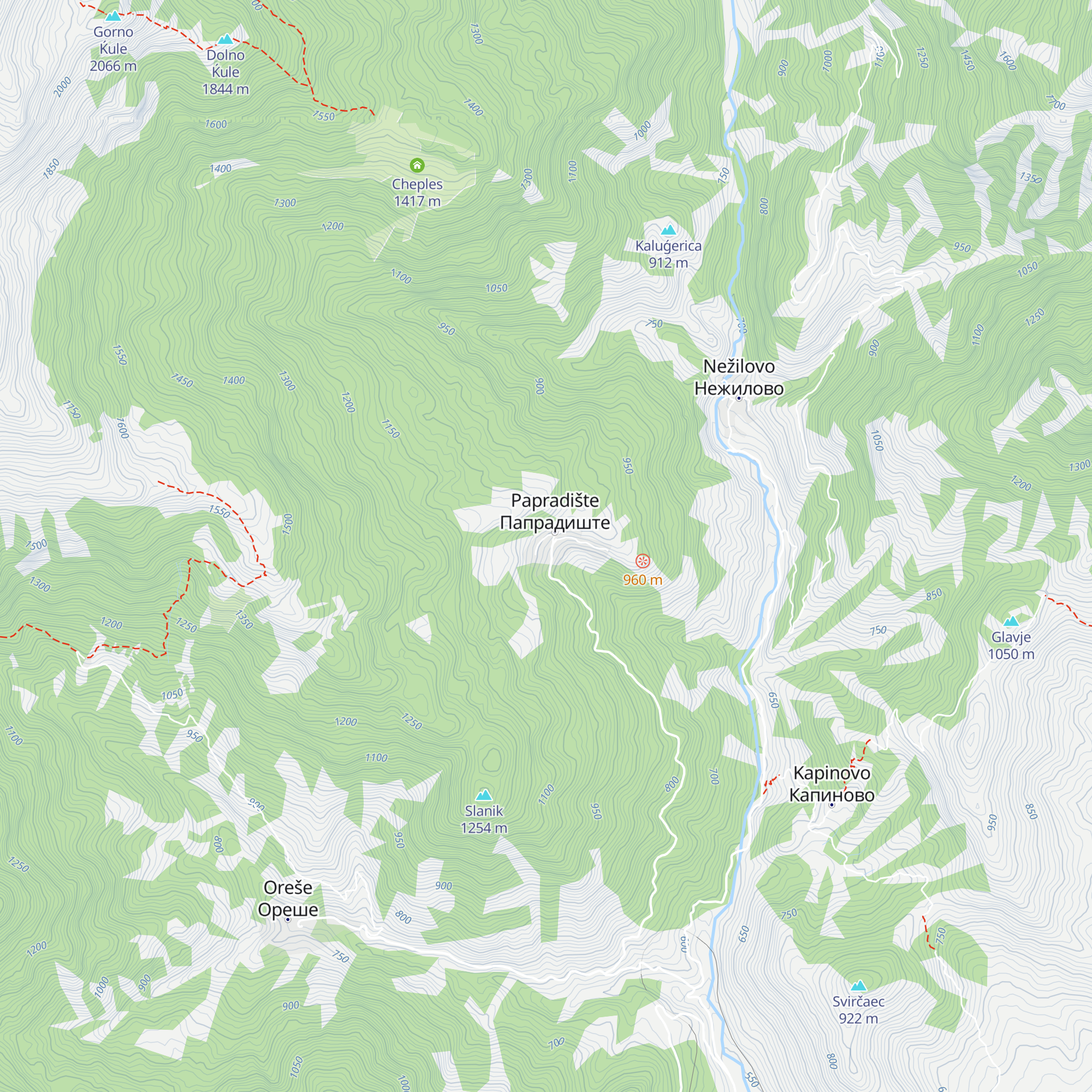 Papradishte map