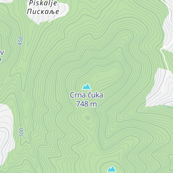 Map of Crna čuka
