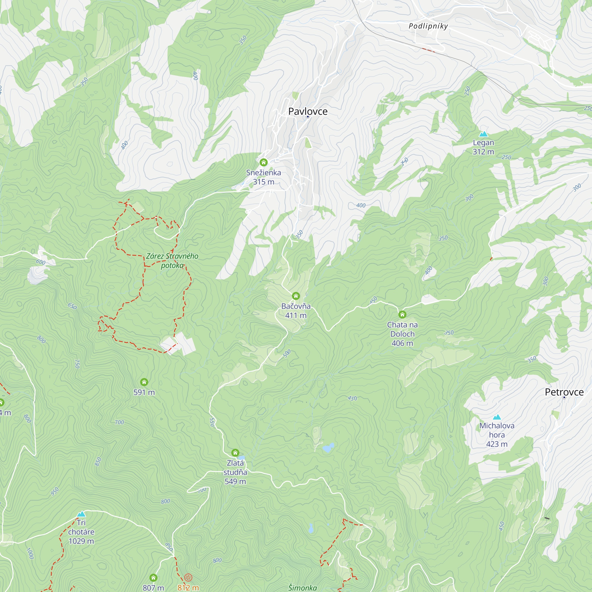 Bačovňa map