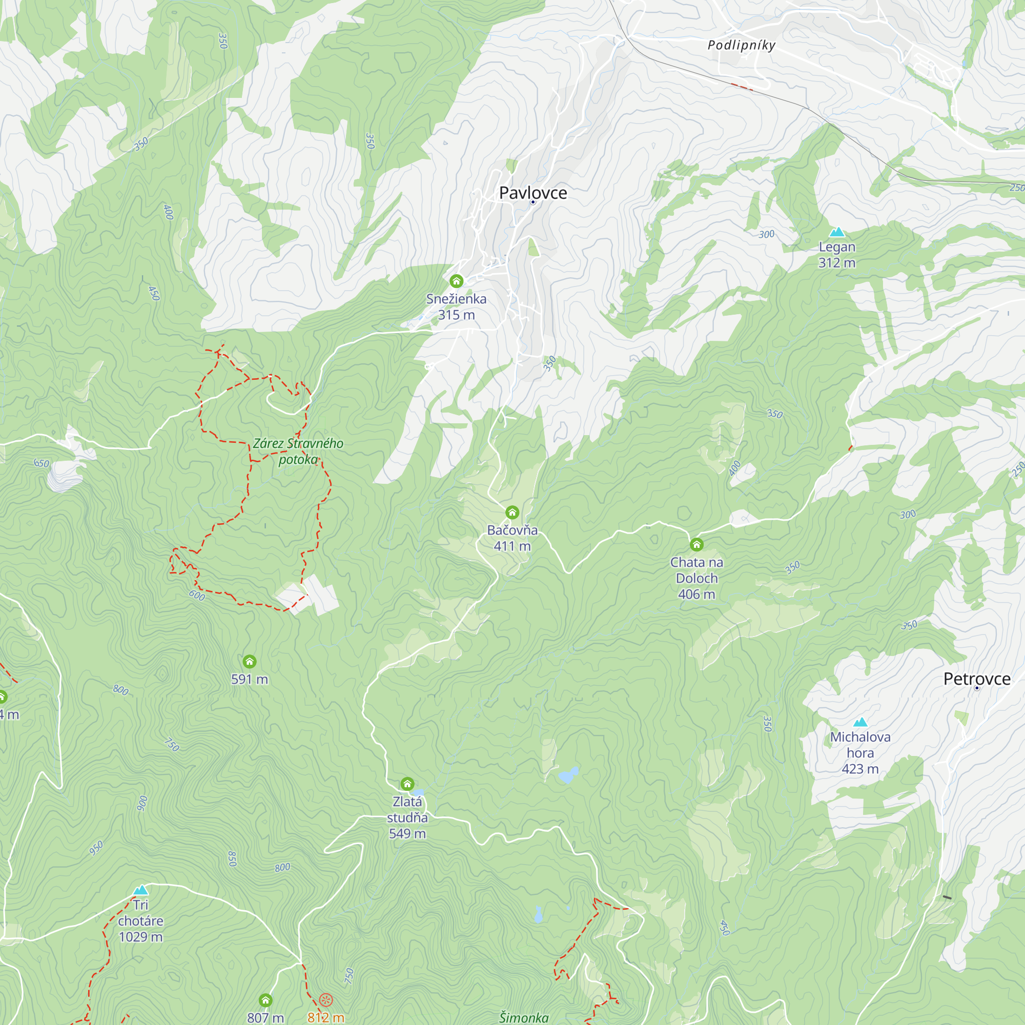 Bačovňa map