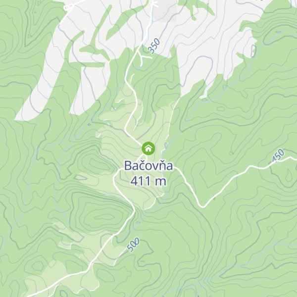 Map of Bačovňa