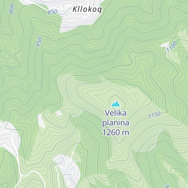 Map of Mala planina