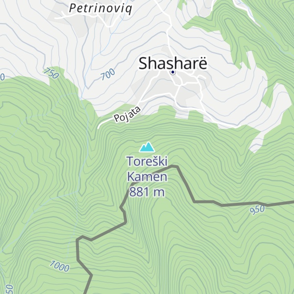 Map of Toreški Kamen