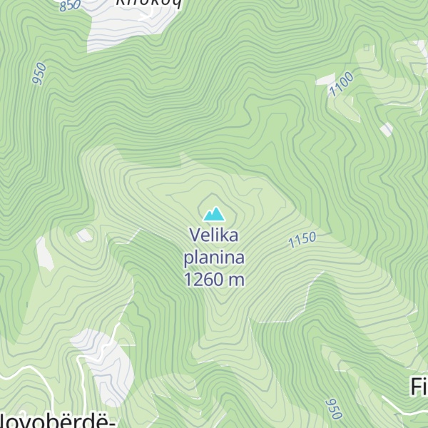 Map of Velika planina
