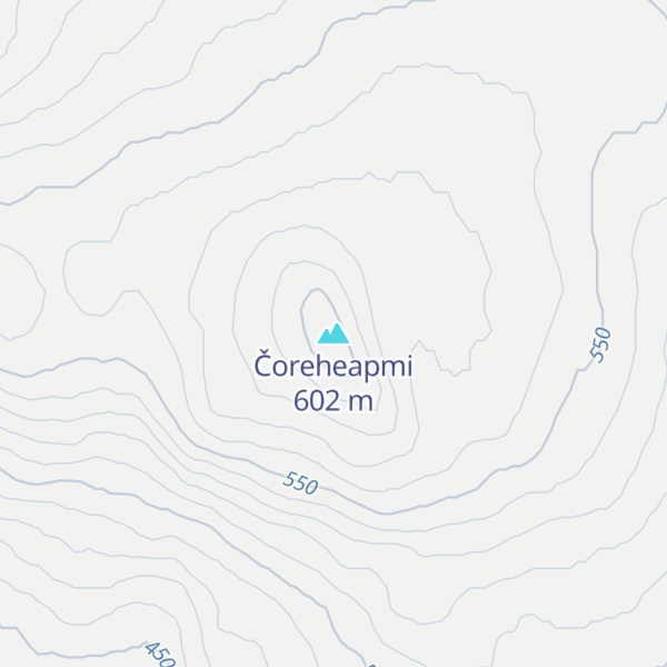 Map of Čoreheapmi