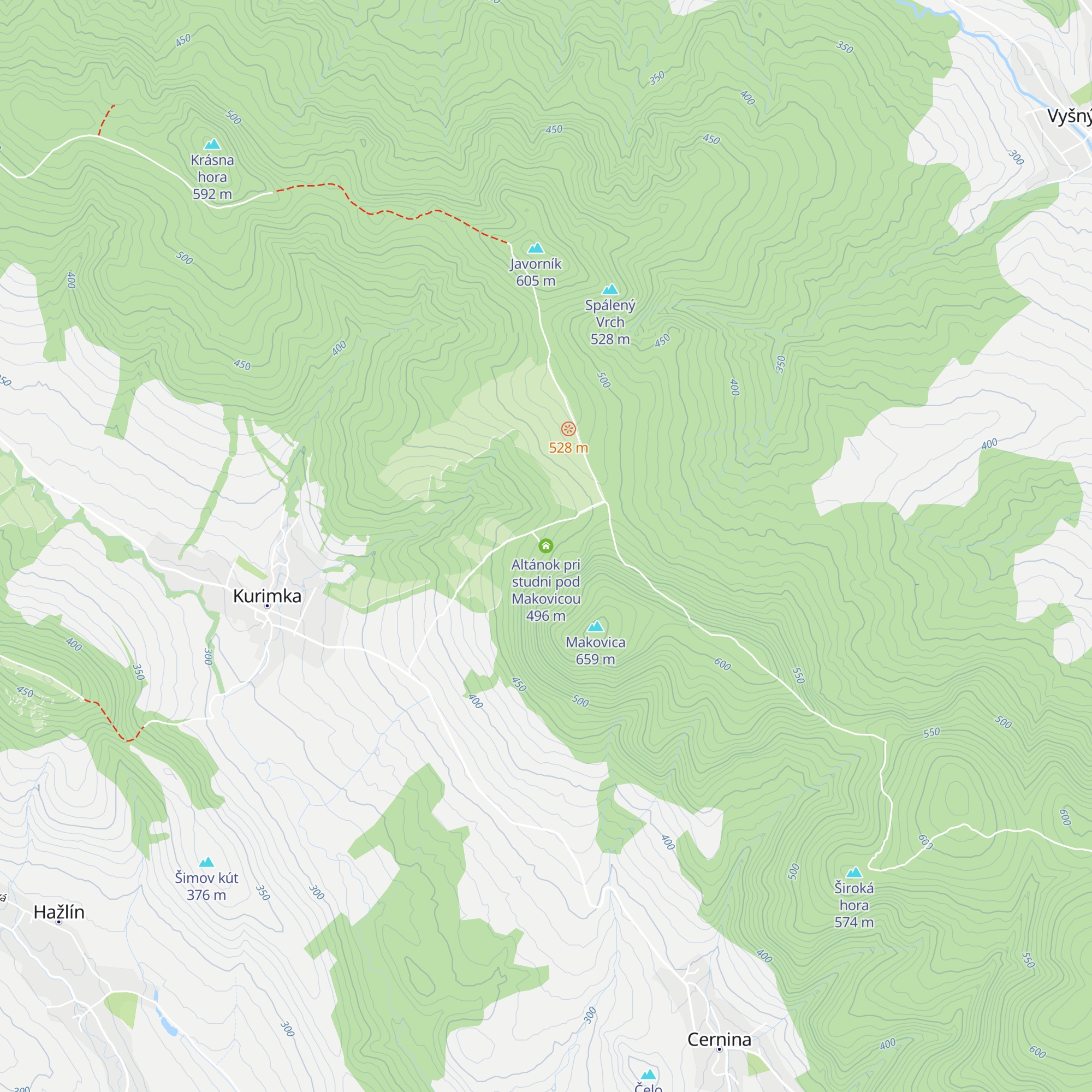 Altánok pri studni pod Makovicou map