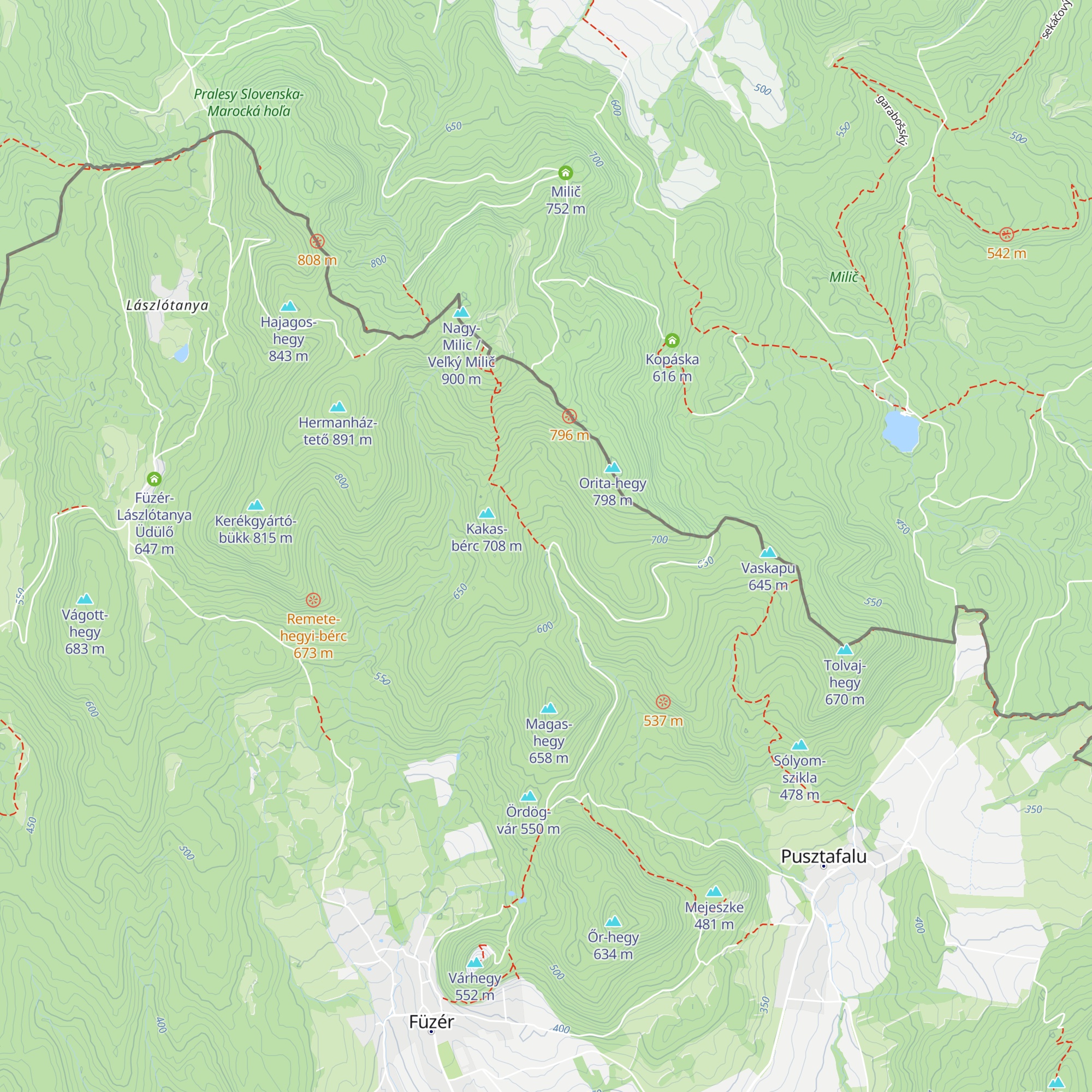 Csataréti erdészház map