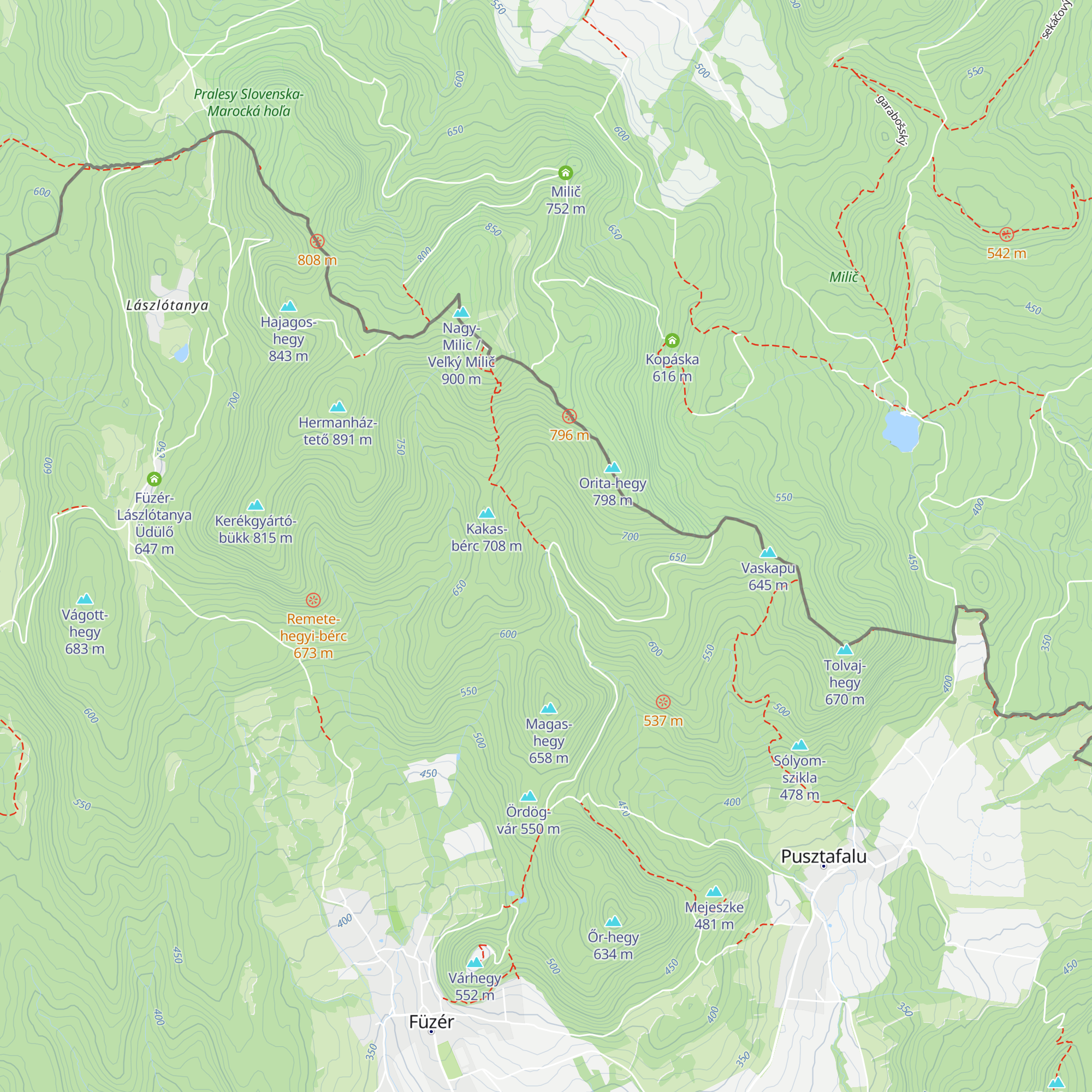 Csataréti erdészház map