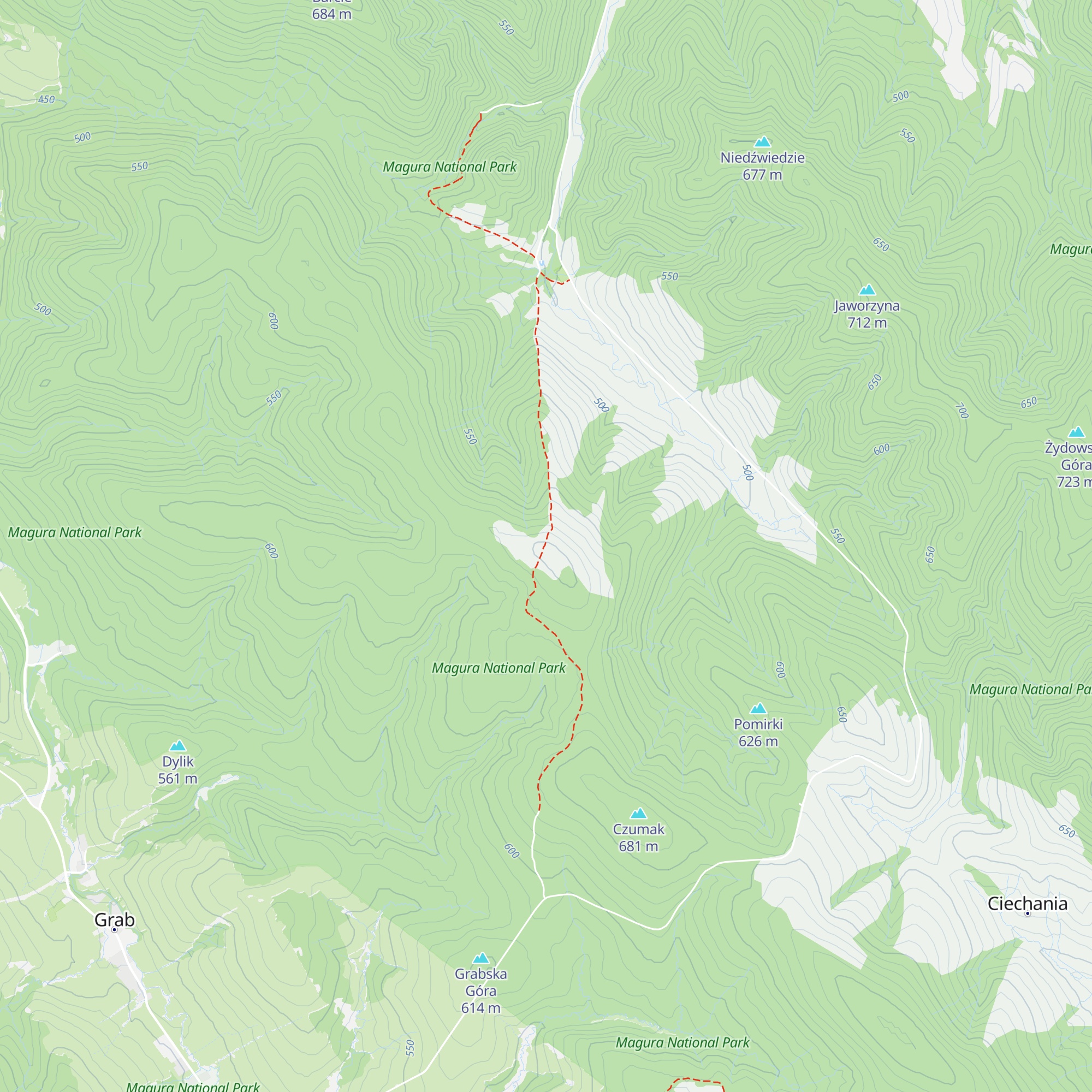 Platforma obserwacyjno-widokowa na Wysokim map