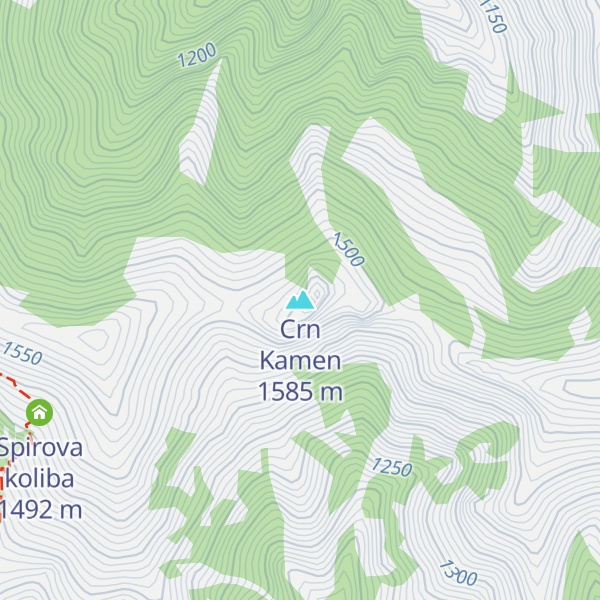 Map of Crn Kamen