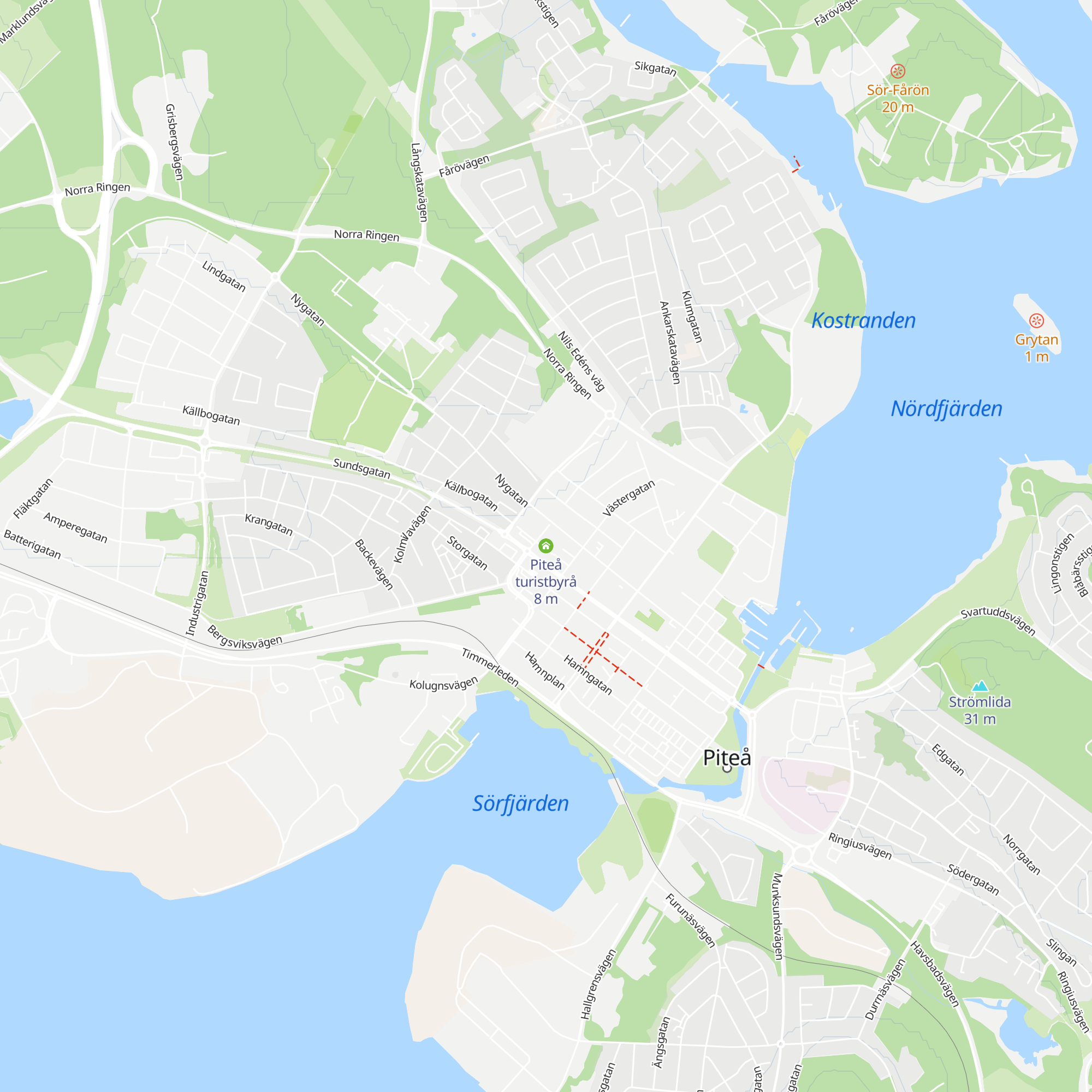 Piteå turistbyrå map