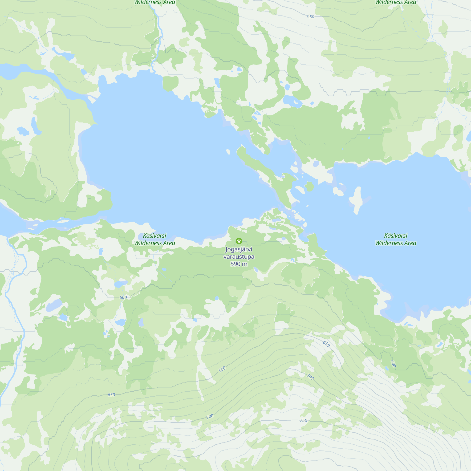 Jogasjärvi autiotupa map