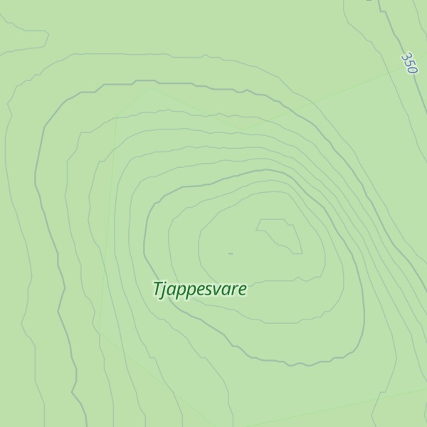 Map of Tjáhppisvárre