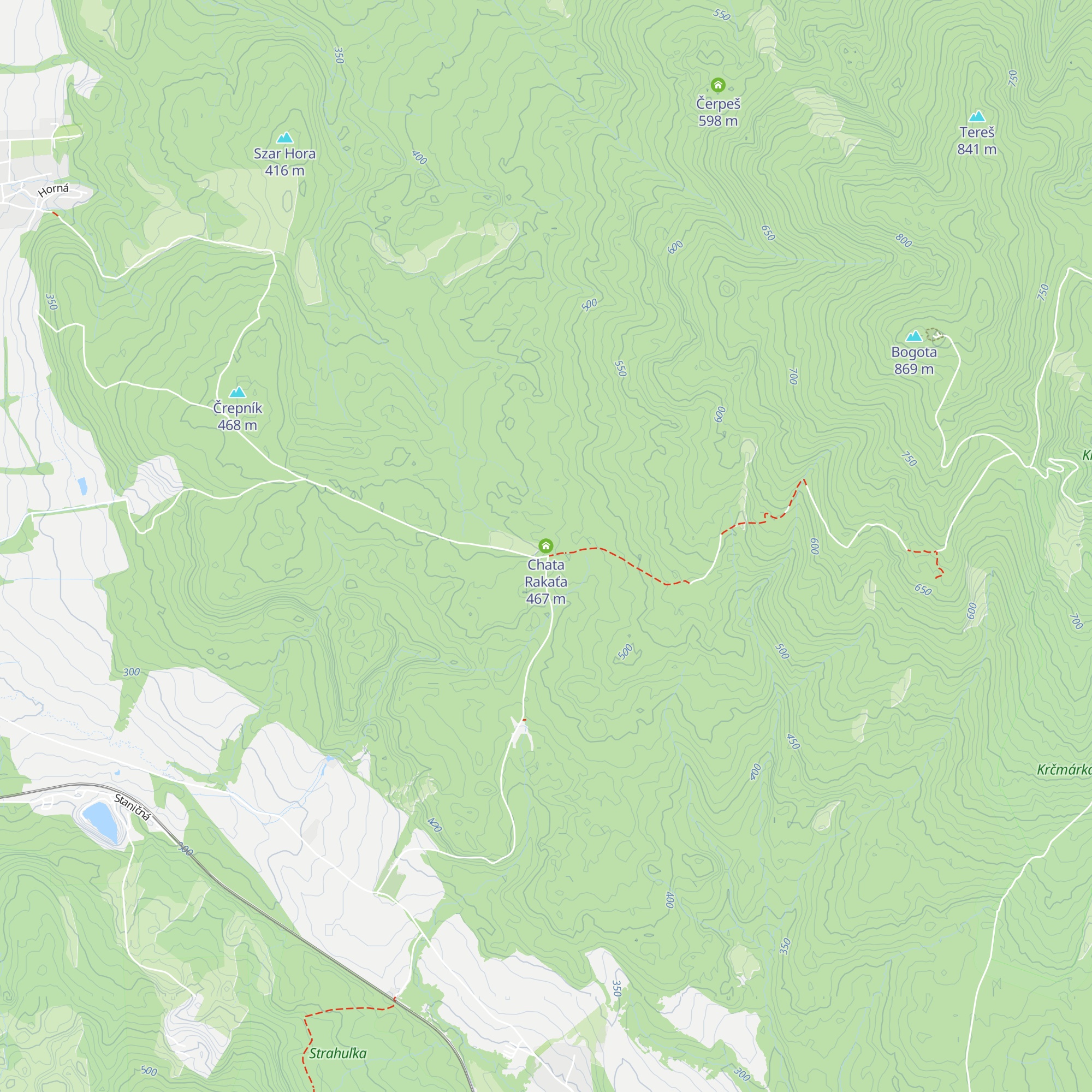 Chata Rakaťa map