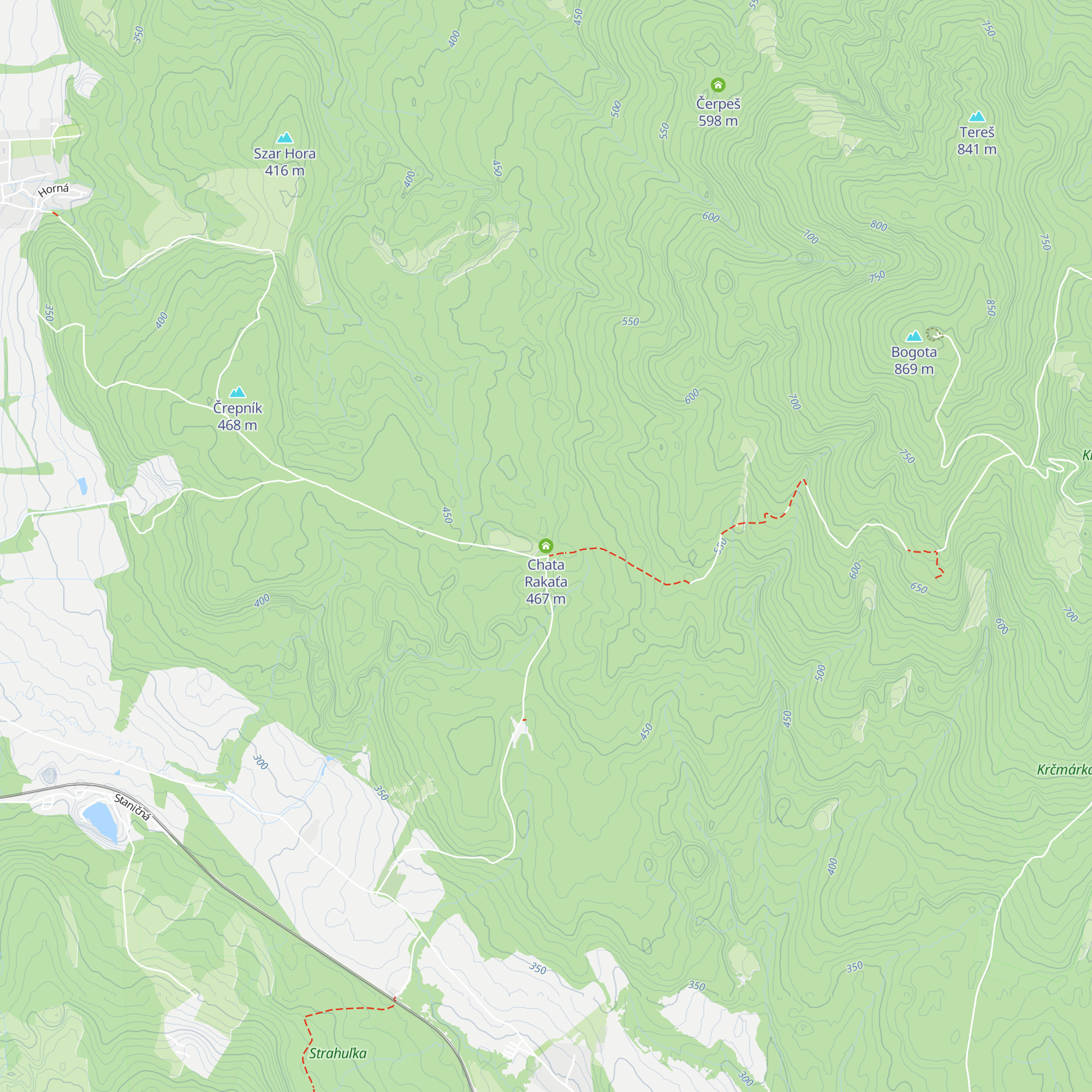 Chata Rakaťa map