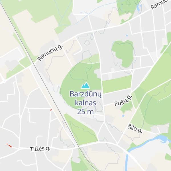 Map of Barzdūnų kalnas