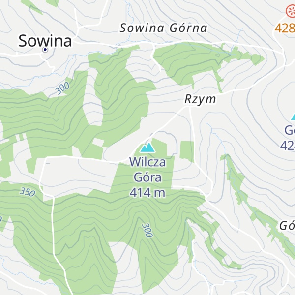Map of Wilcza Góra