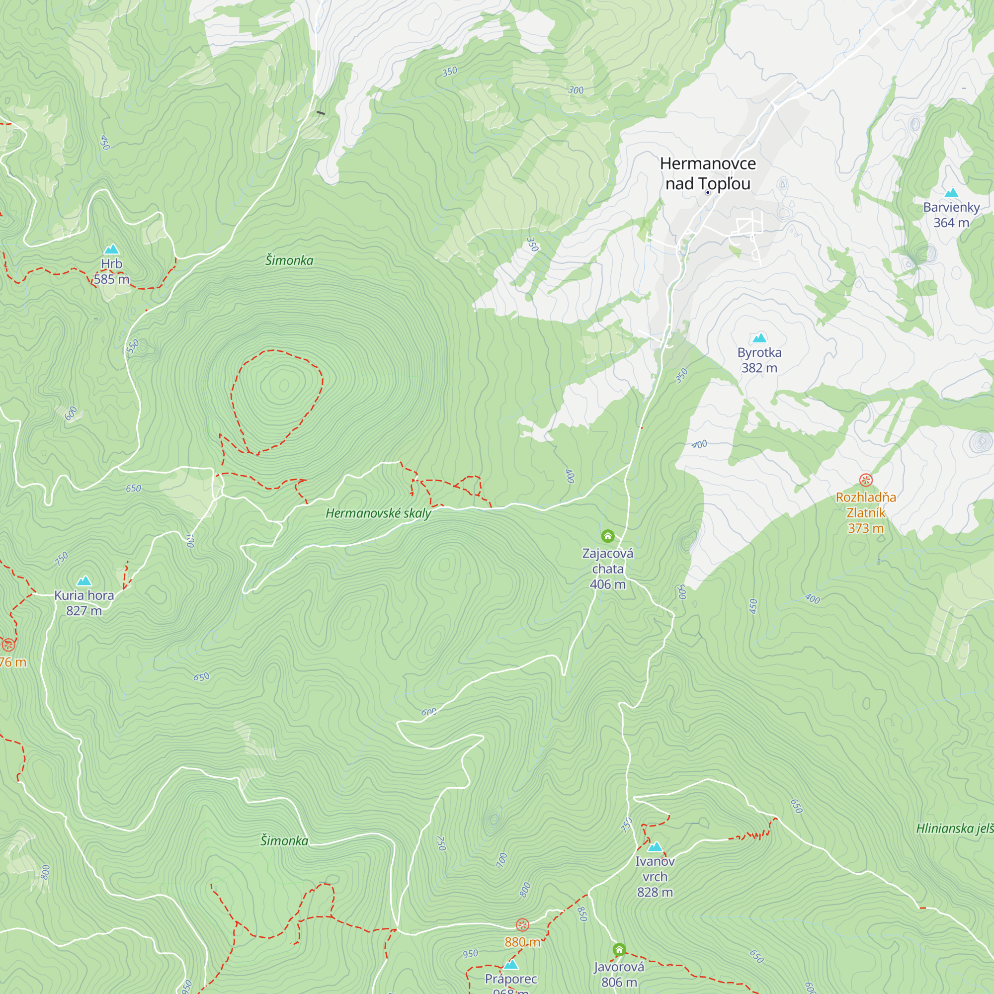 Kukorelliho chata map