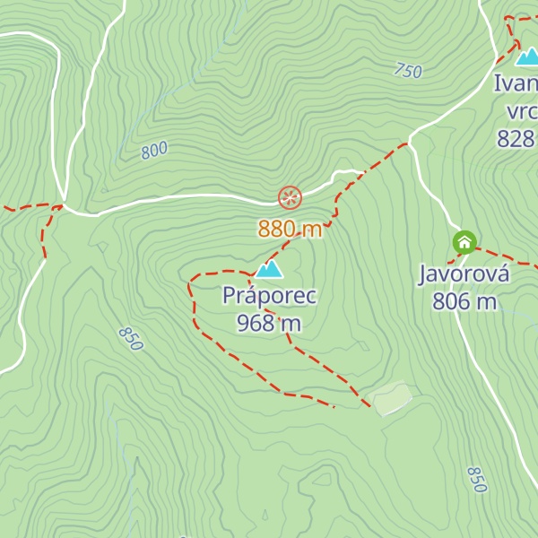 Map of Práporec