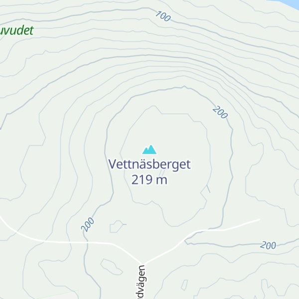 Map of Vettnäsberget