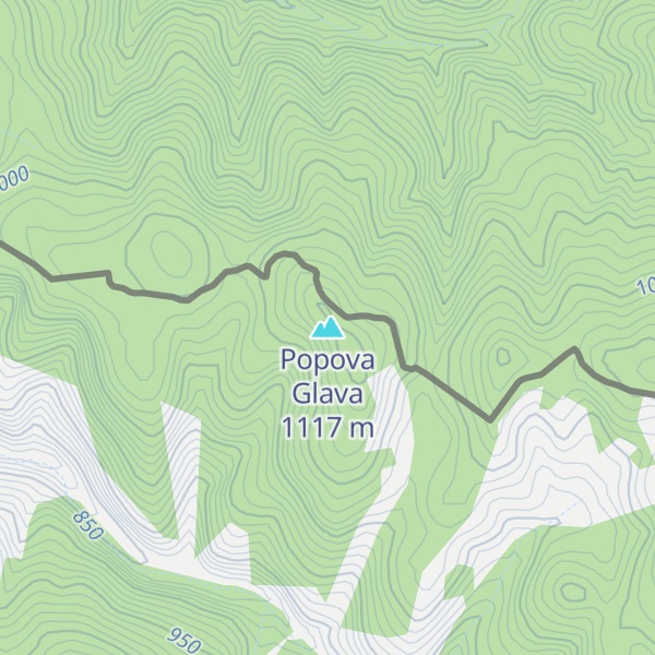 Map of Popova Glava