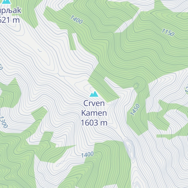 Map of Crven Kamen