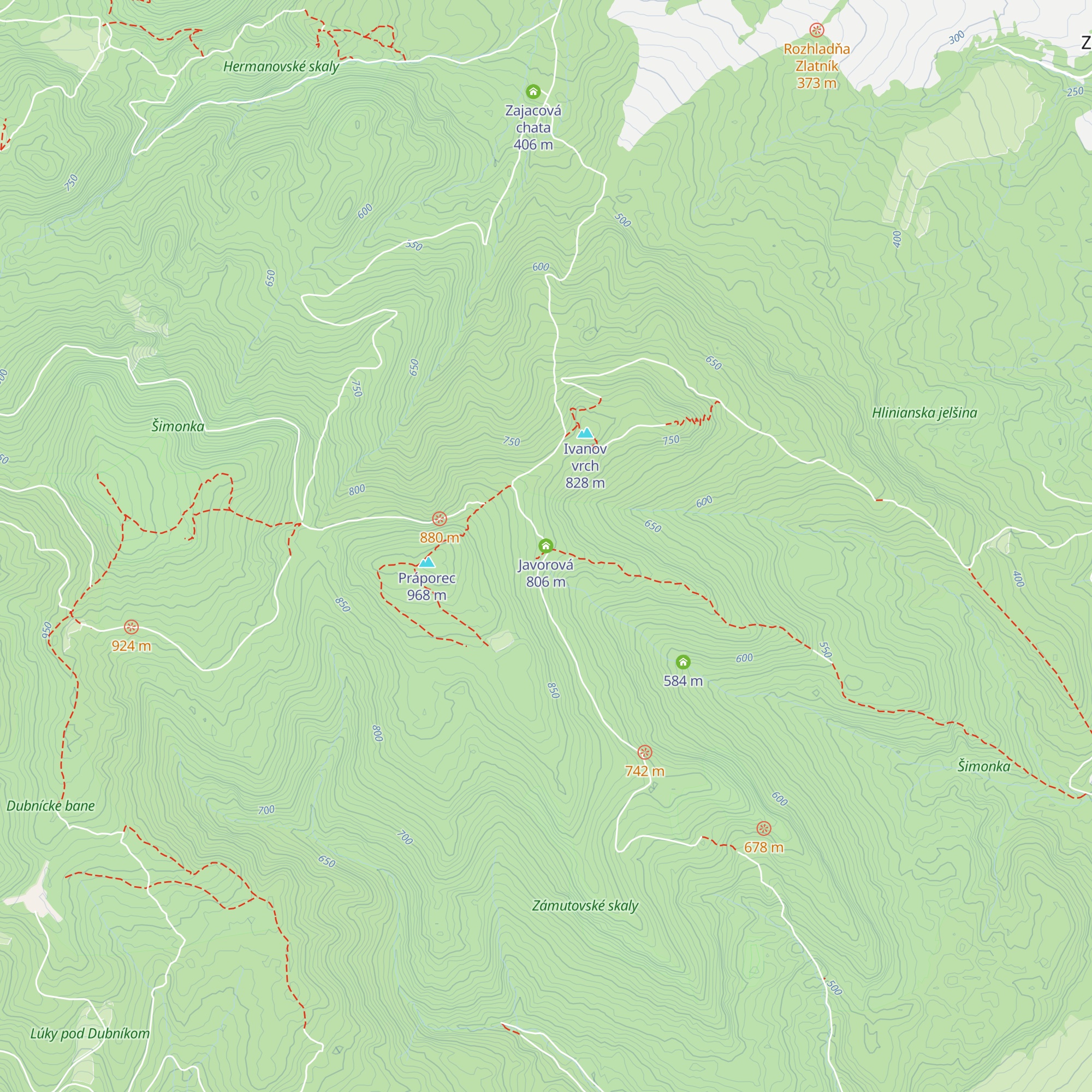 Javorová map