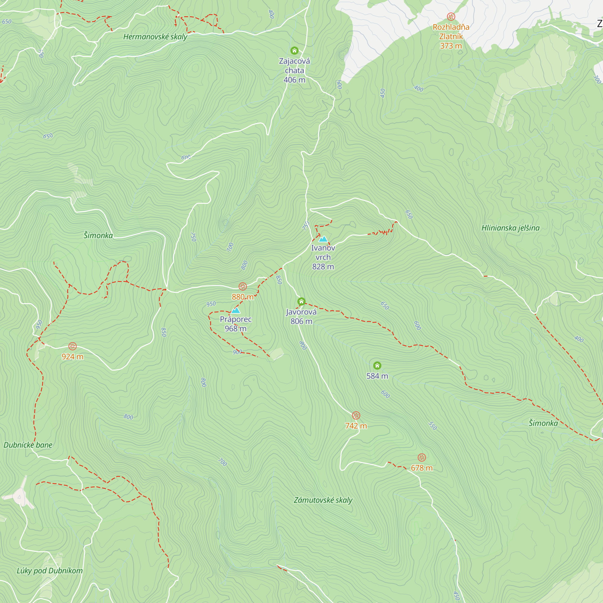 Javorová map