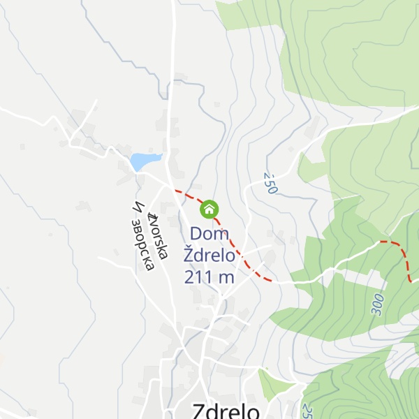 Map of Dom Ždrelo