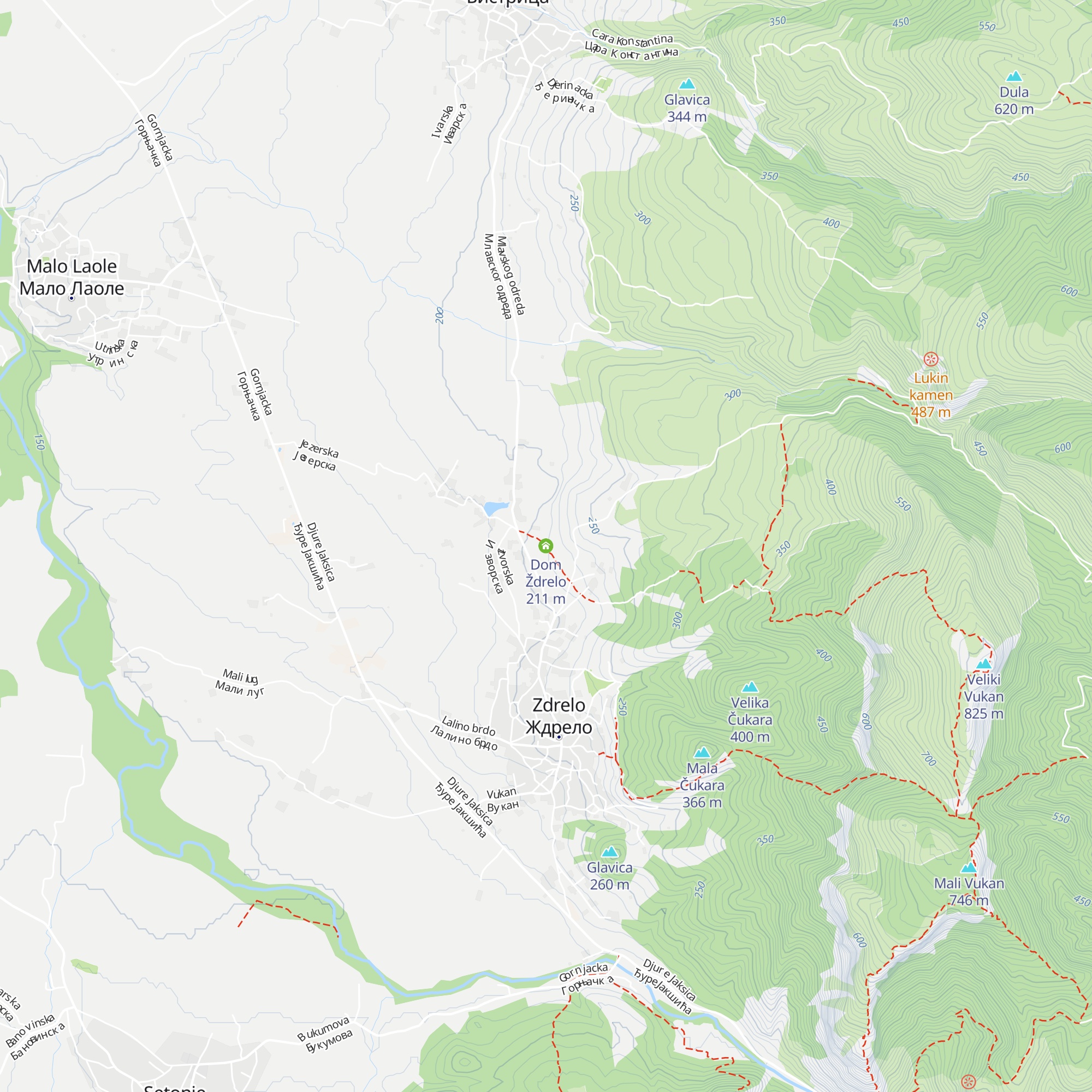 Dom Ždrelo map