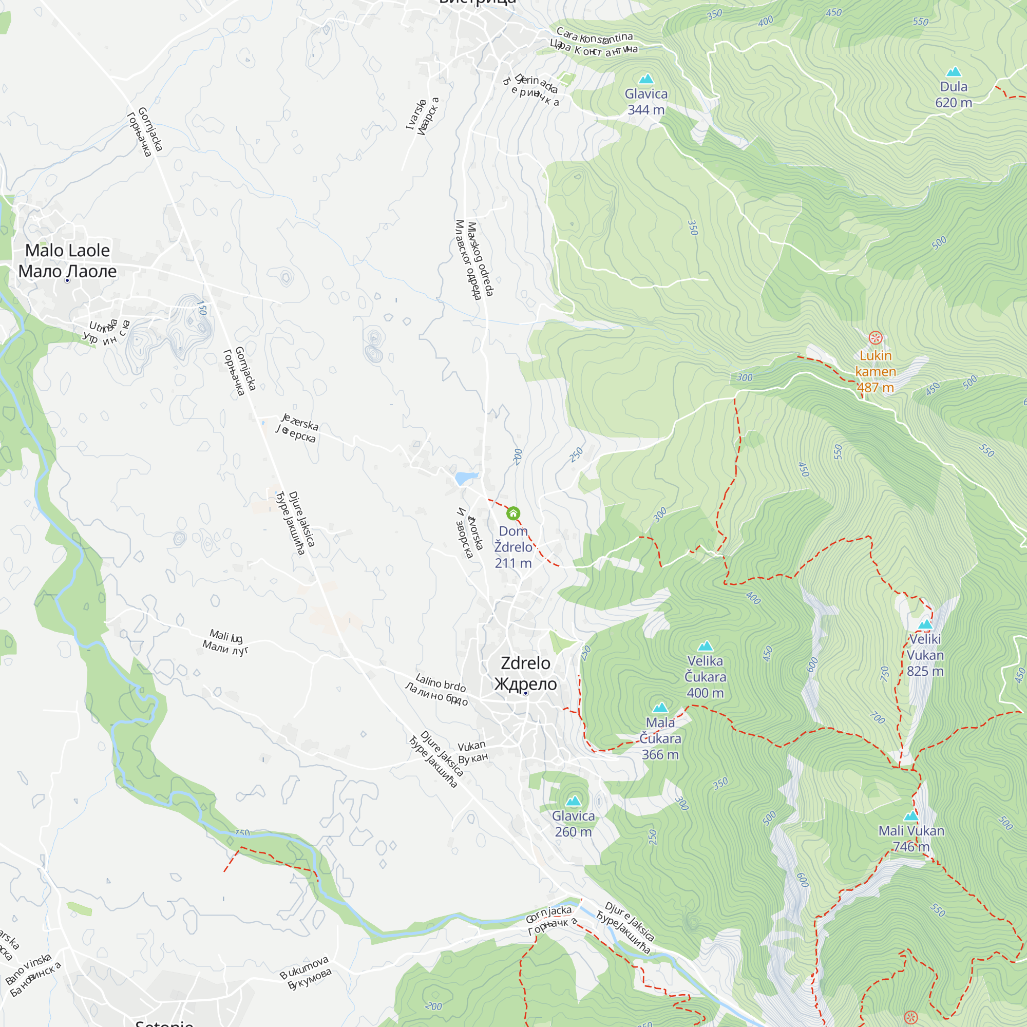 Dom Ždrelo map