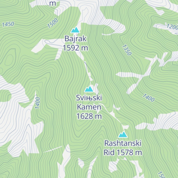 Map of Sviњski Kamen