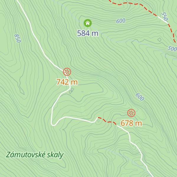 Map of Čierna skala