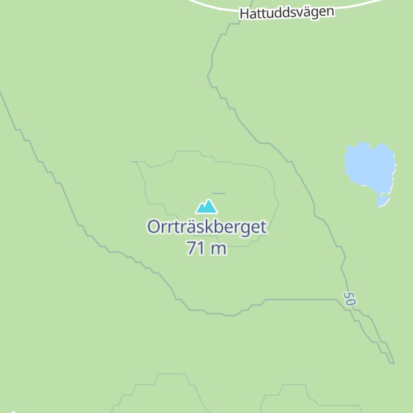 Map of Orrträskberget