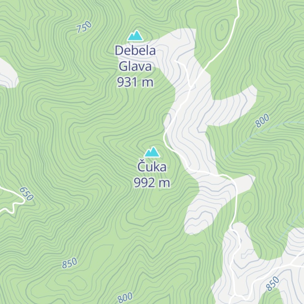 Map of Čuka