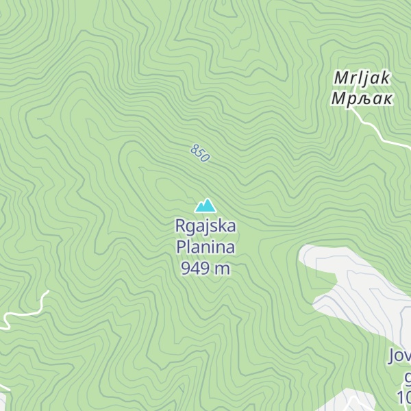 Map of Rgajska Planina