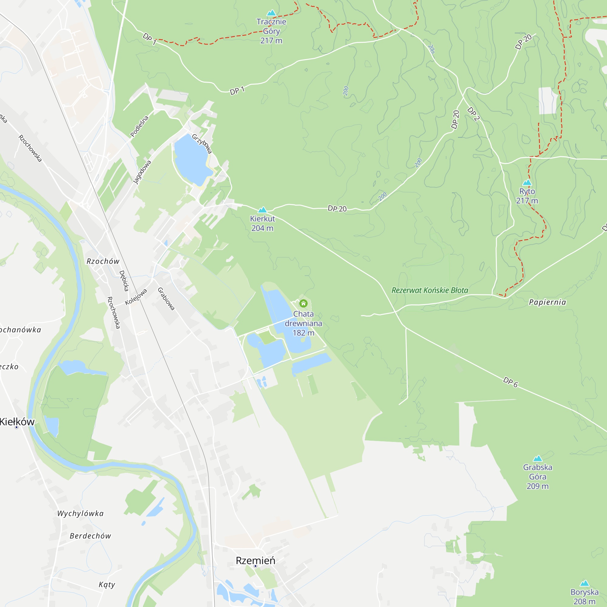 Chata drewniana map