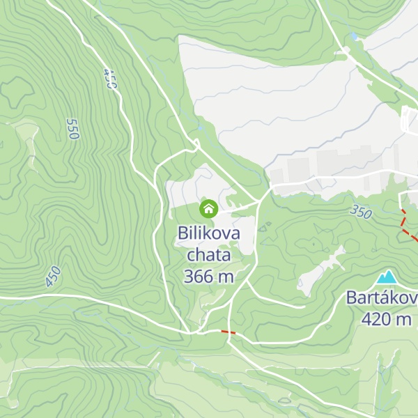 Map of Bilikova chata