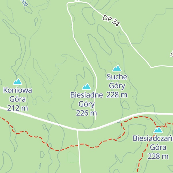 Map of Biesiadne Góry