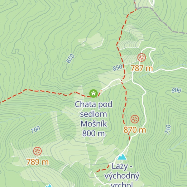 Map of Chata pod sedlom Mošník