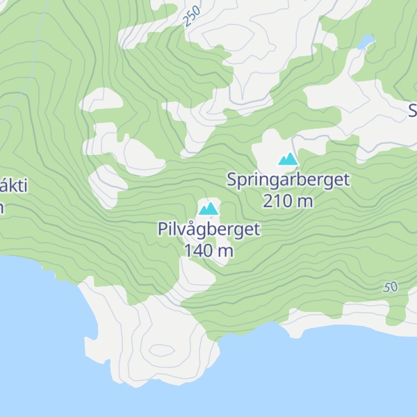 Map of Pilvågberget