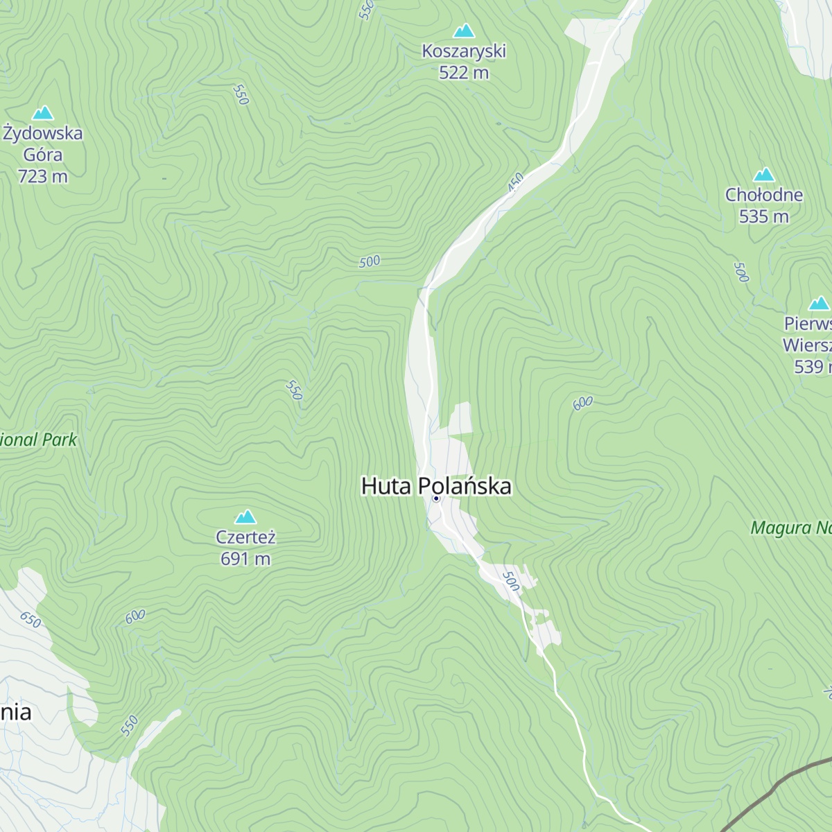 Schronisko "Hajstra" map