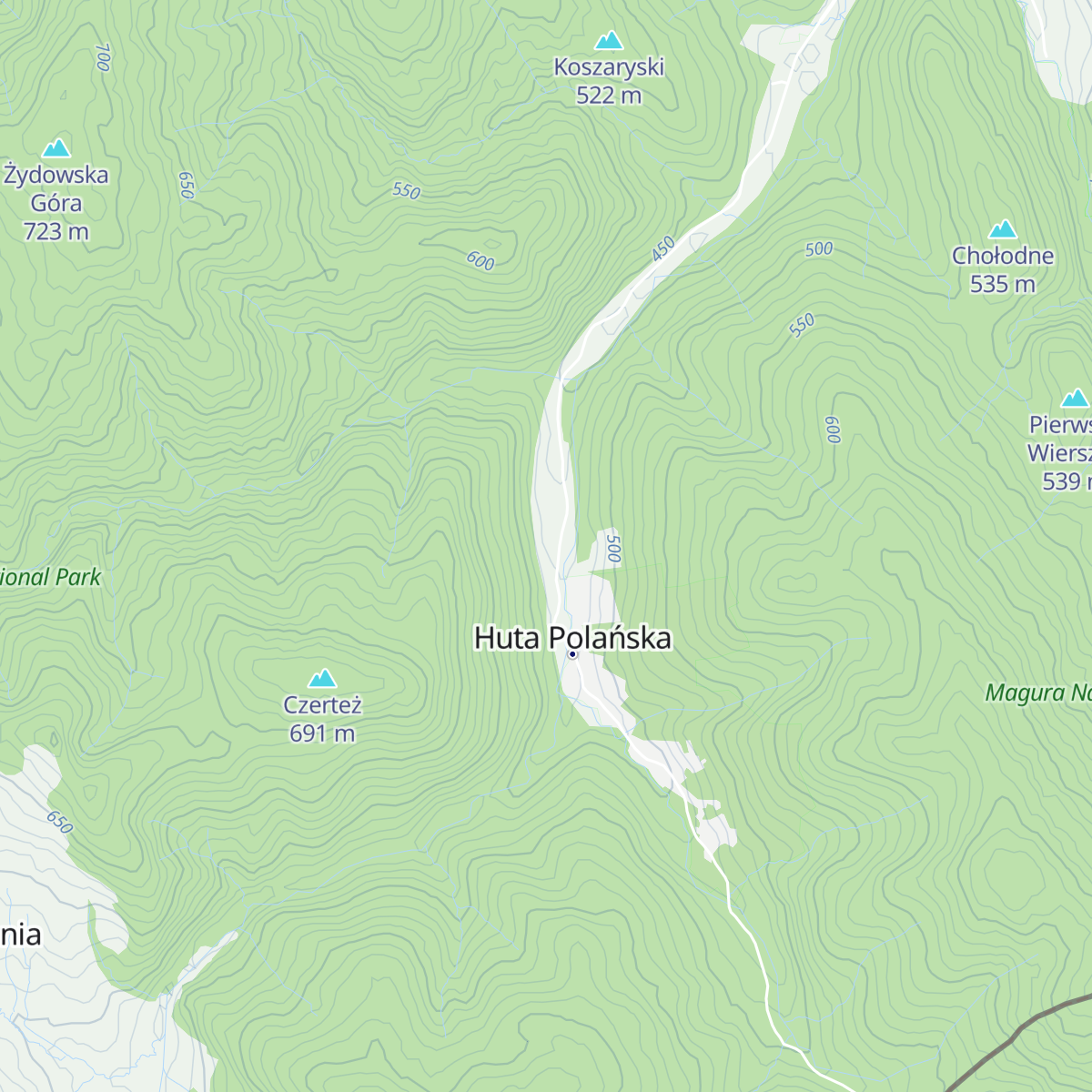 Schronisko "Hajstra" map