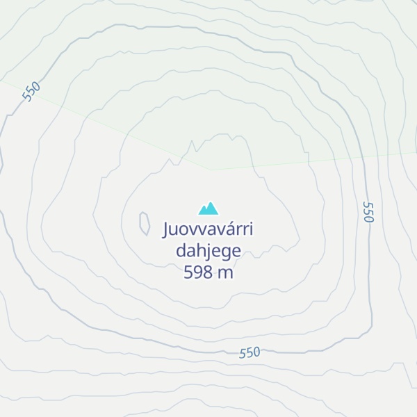 Map of Juovvavárri dahjege