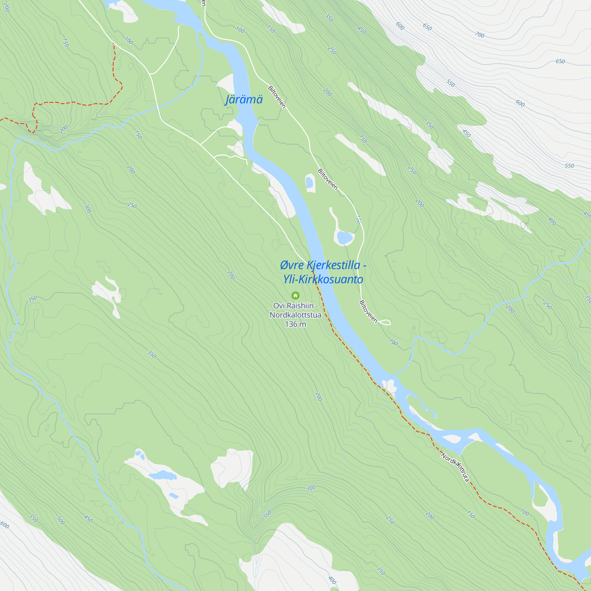 Ovi Raishiin - Nordkalottstua map