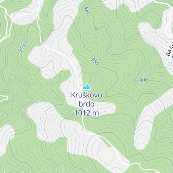 Map of Kruškovo brdo