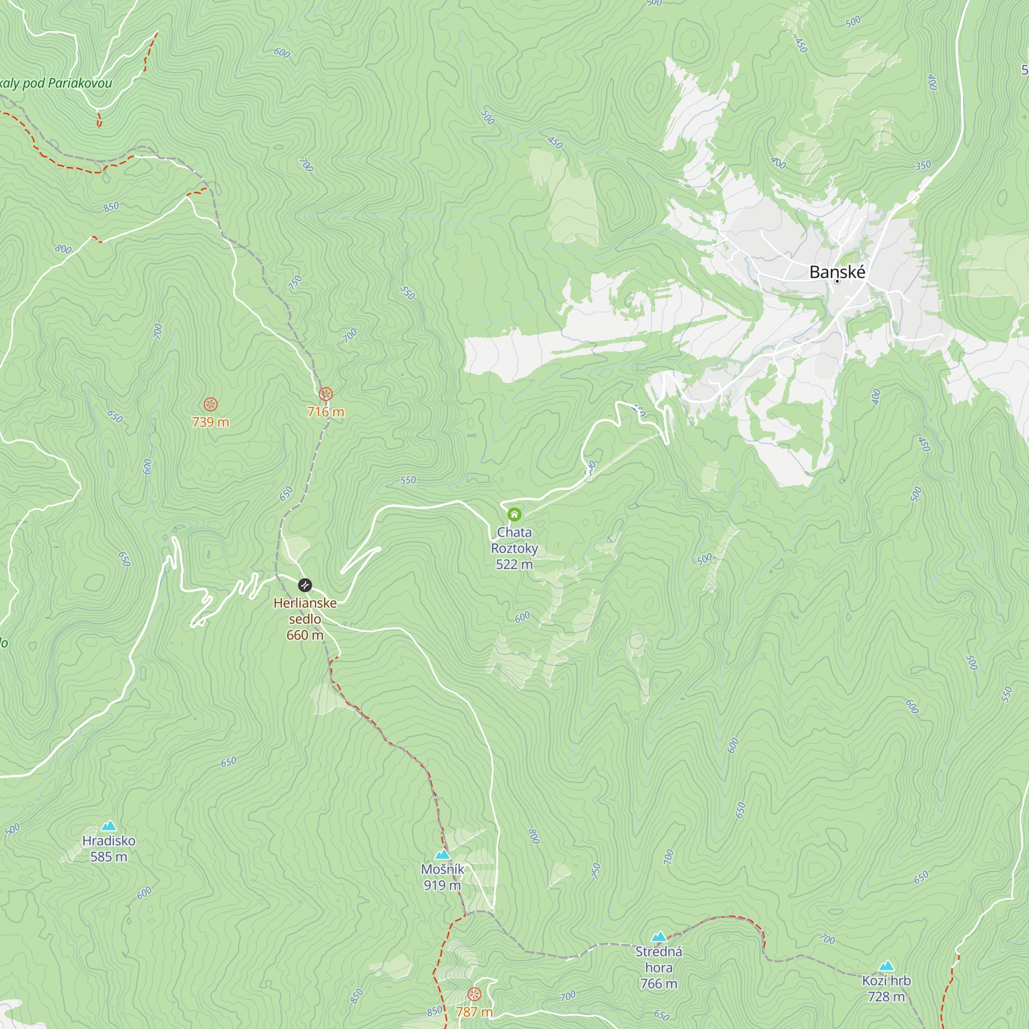 Chata Roztoky map