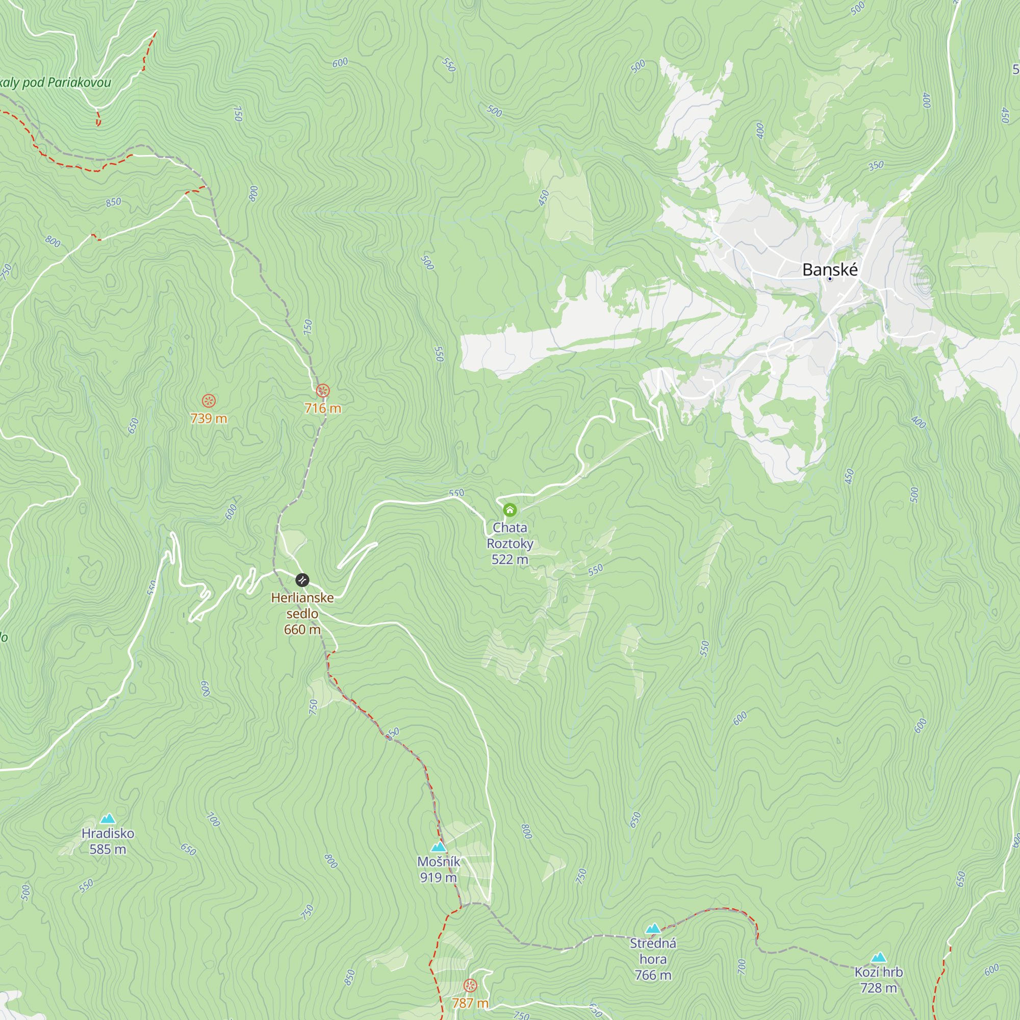 Chata Roztoky map