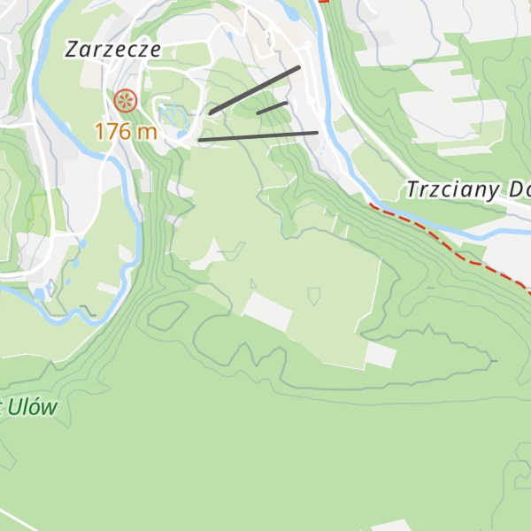 Map of Zarzeczański Grzbiet